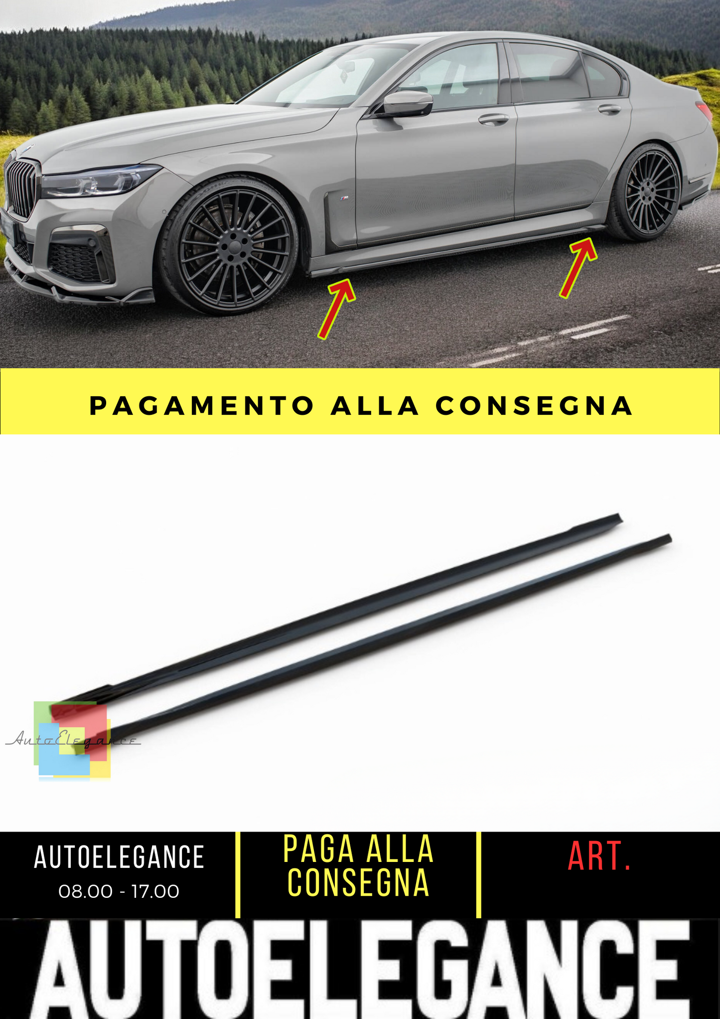 ✨Minigonne Laterali Diffusori V.2 BMW 7 M-Pack G11✨