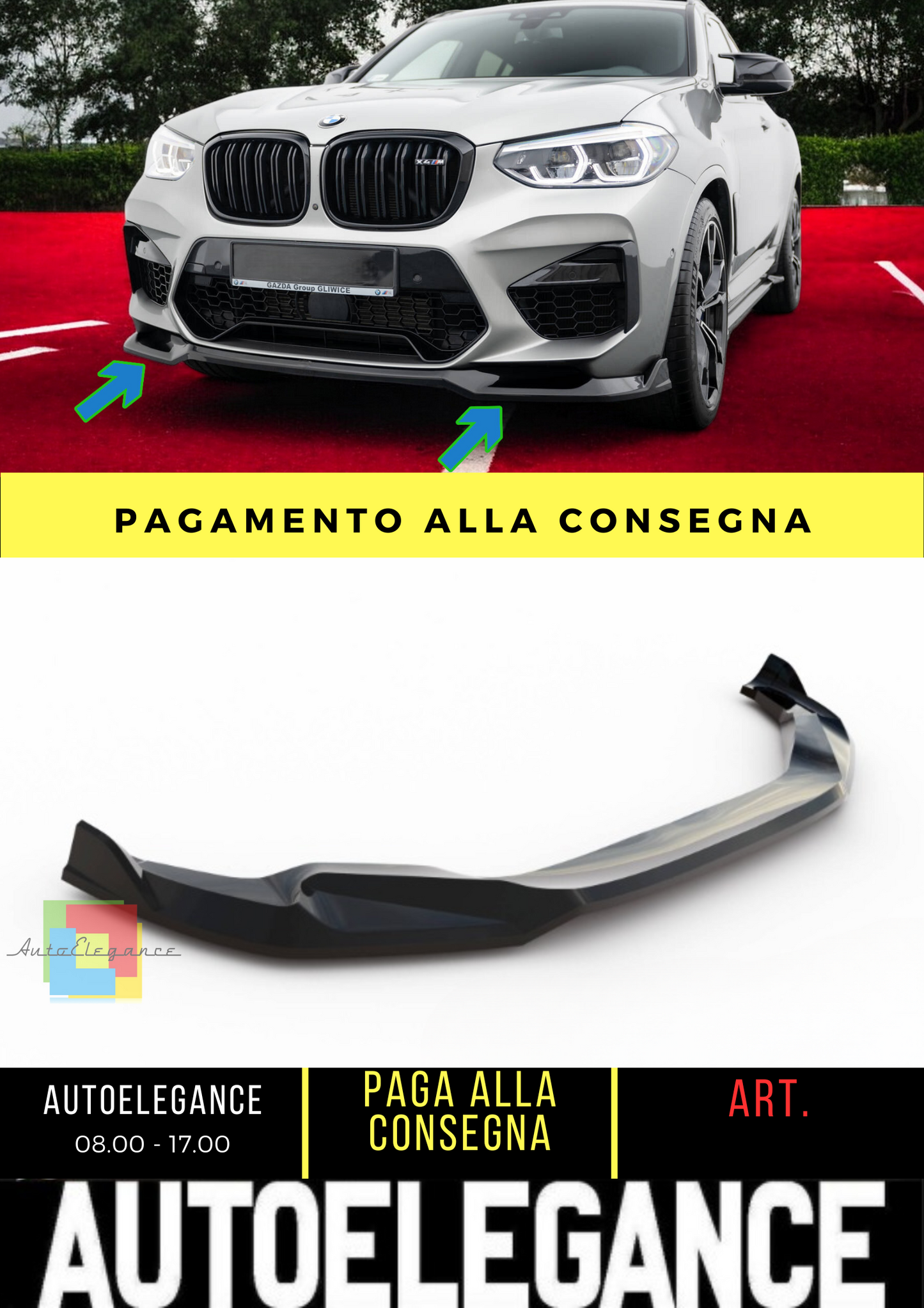 ✨Splitter anteriore V.2 BMW X4 M F98✨
