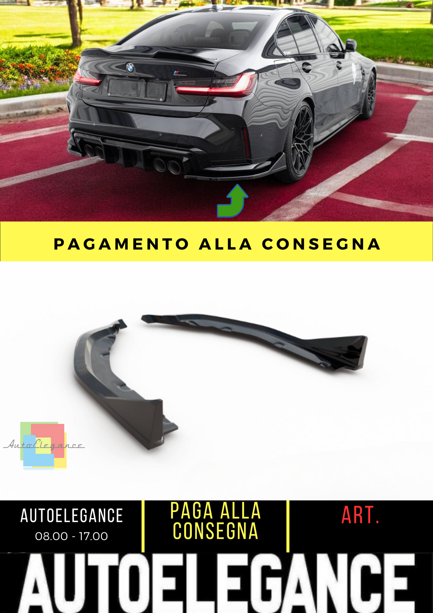 🔥Splitter Laterali Posteriori V.6 CSL (Per Mantovana Posteriore v.1) BMW M3🔥