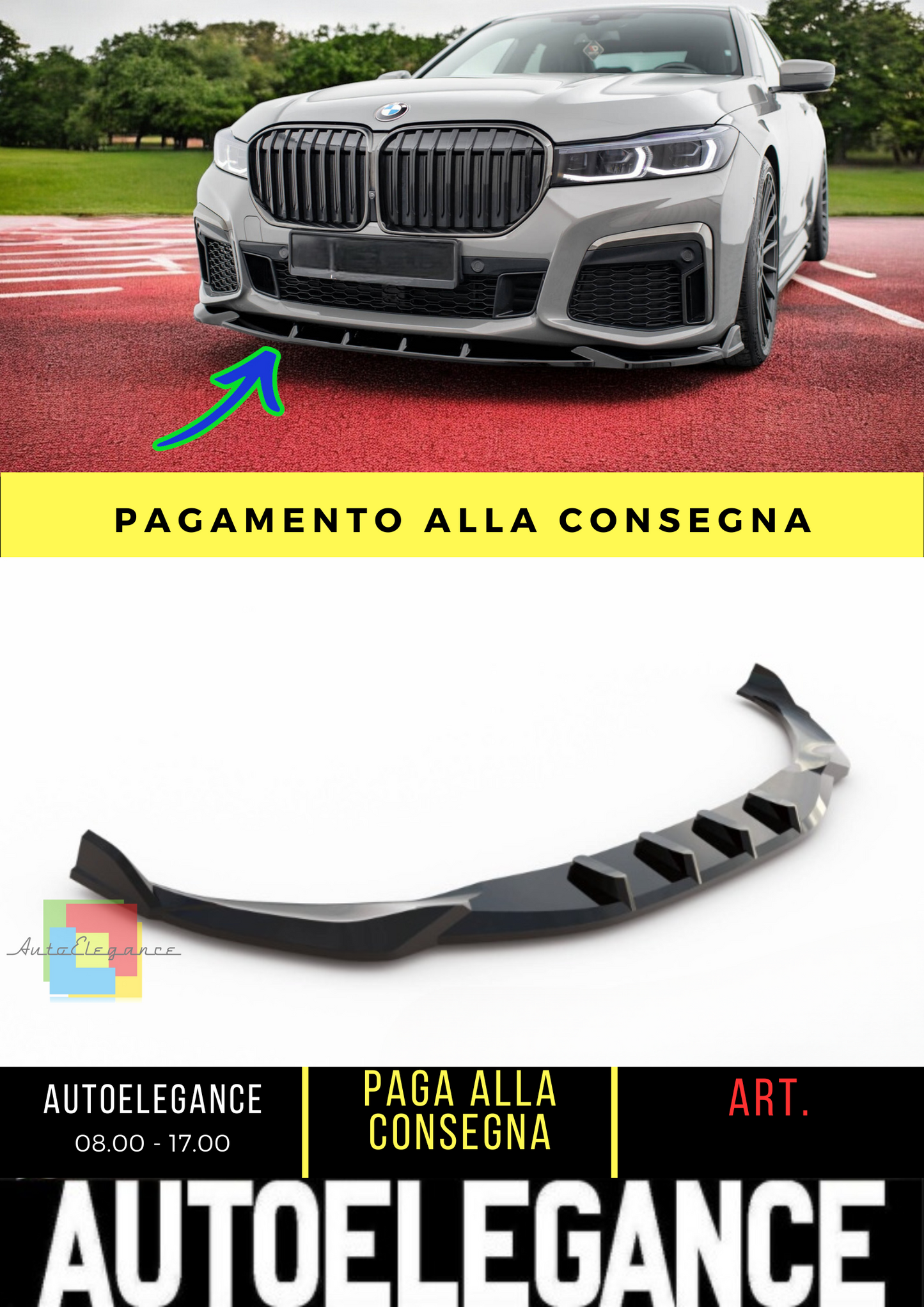 ✨Splitter anteriore V.5 BMW 7 M-Pack G11 / G12 Facelift✨