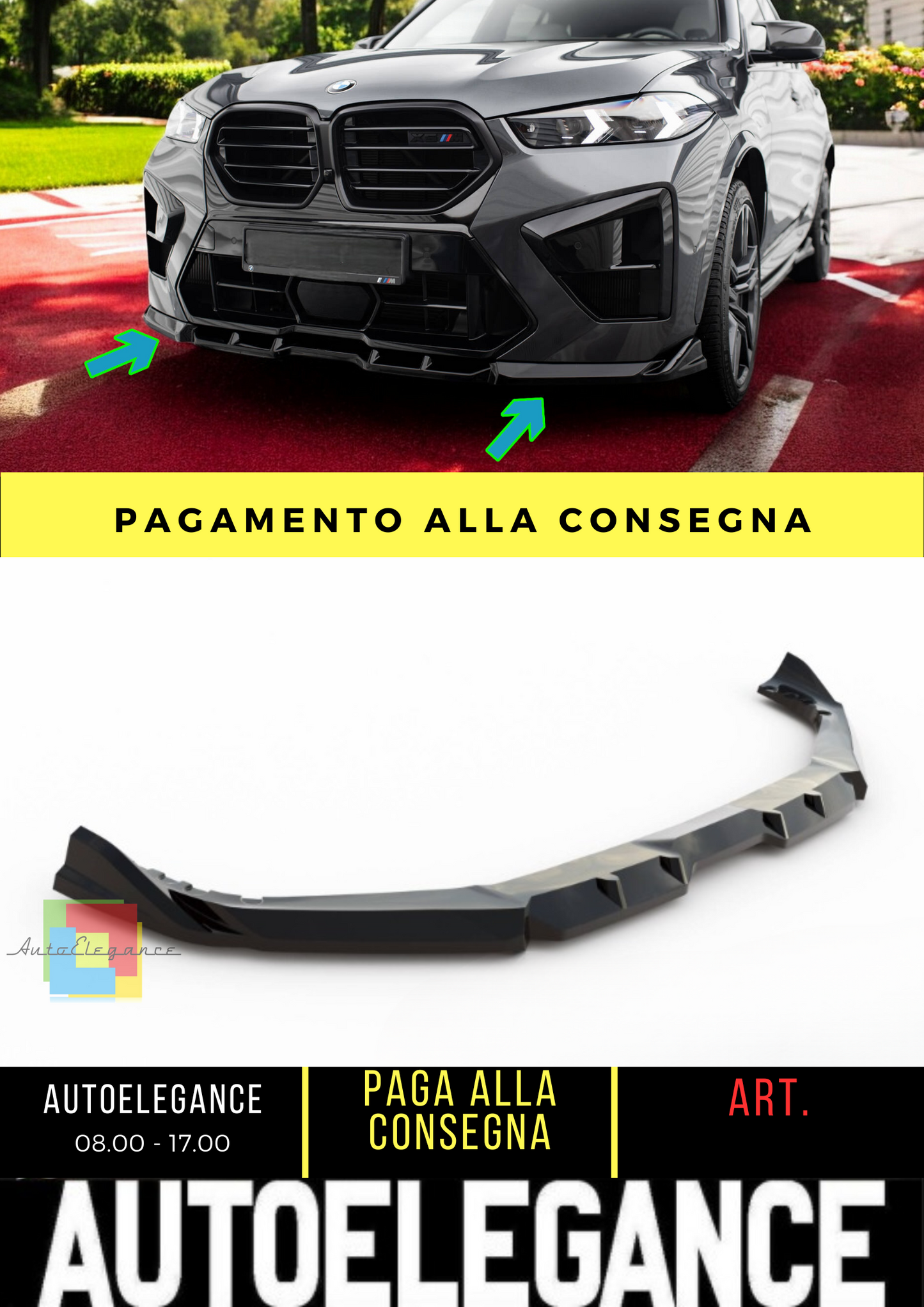 🔥Set di splitter BMW X5 M F95 Facelift🔥