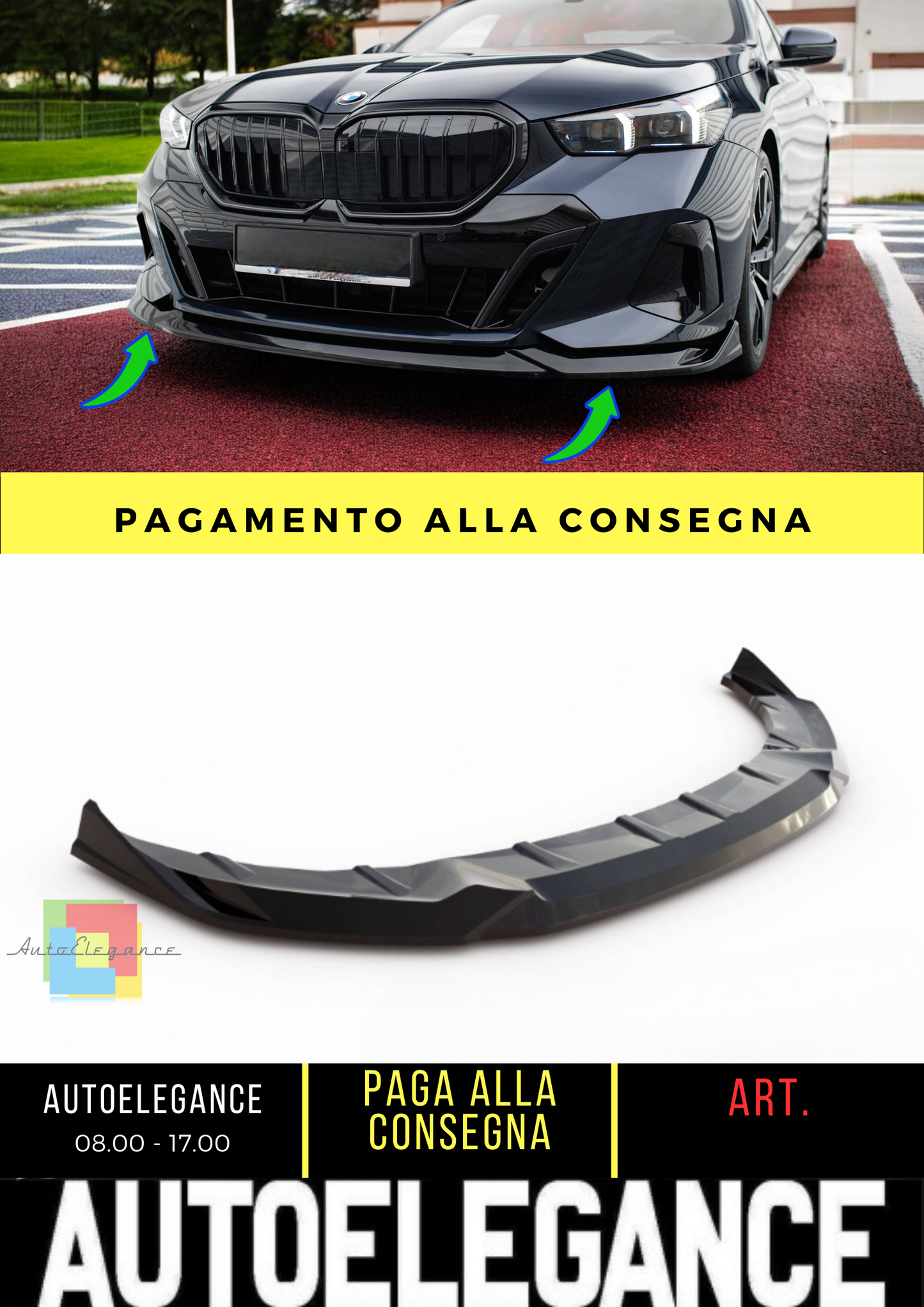 ⭐Splitter anteriore V.2 BMW 5 / i5 M-Pack G60⭐