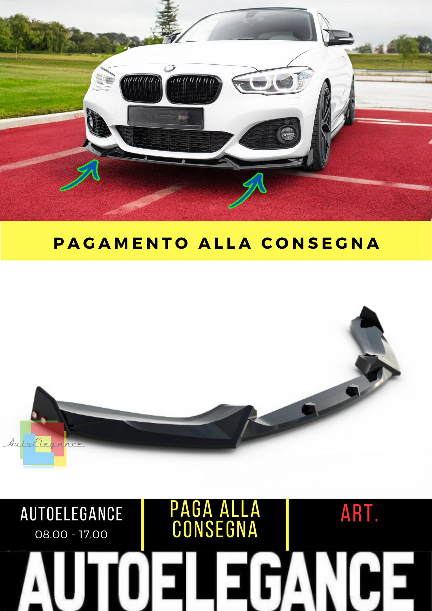 ✨Front Splitter V.5 + Flaps BMW 1 M-Pack / M140i F20 Facelift ✨