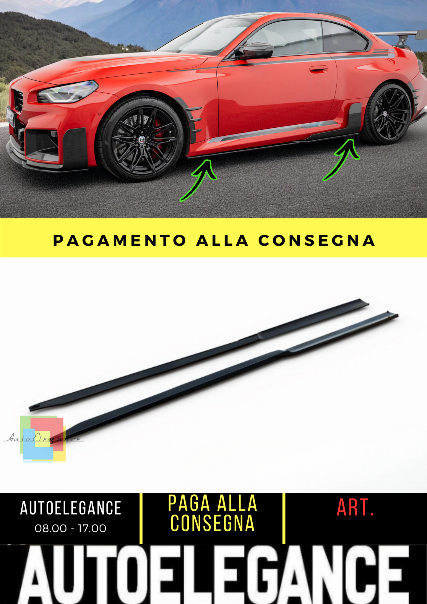✨Minigonne Laterali Diffusori BMW M2 M-Performance G87✨