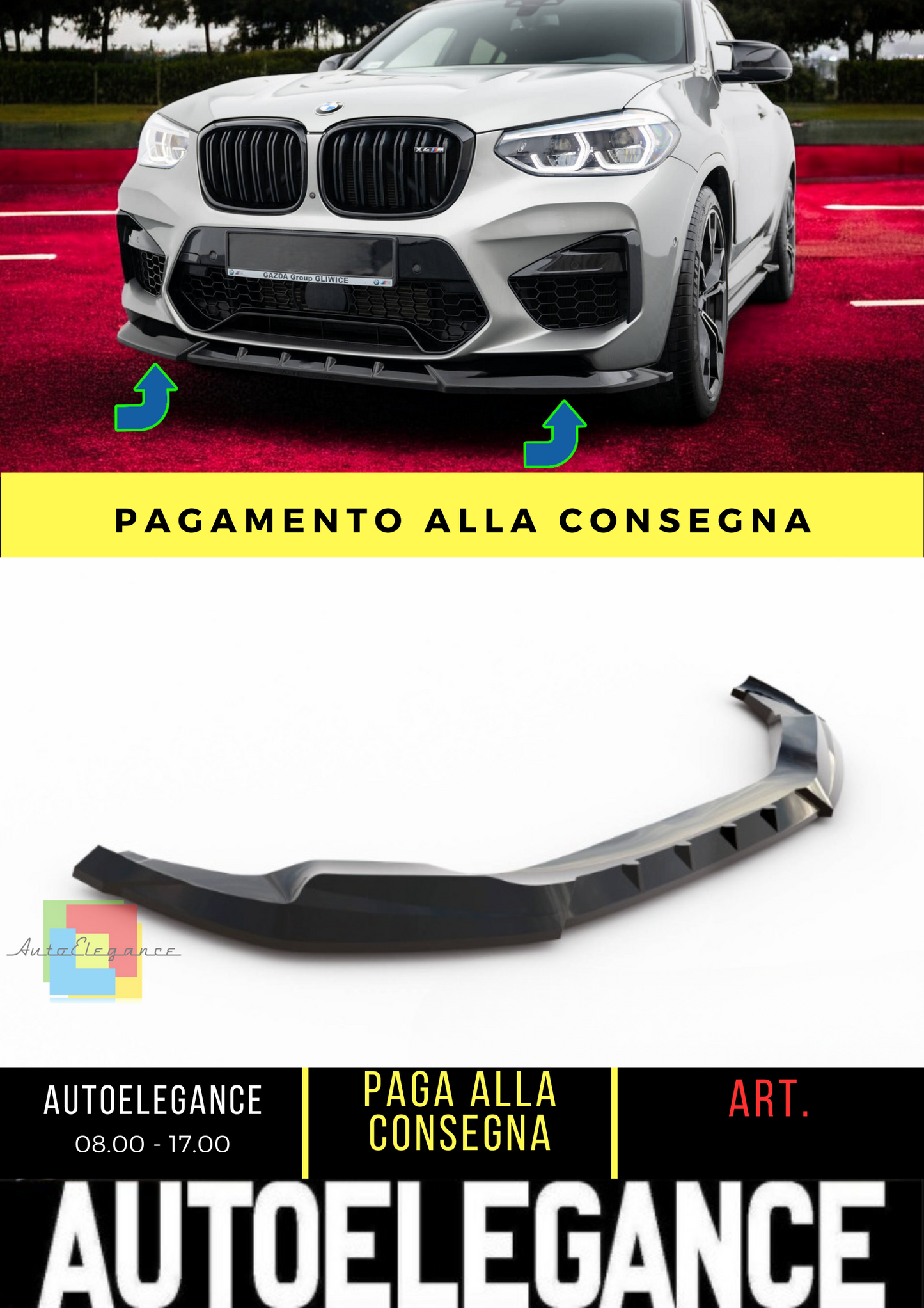 ✨Splitter anteriore V.1 BMW X4 M F98✨