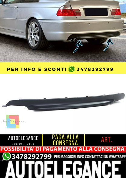 🔥Diffusore posteriore nero perBMW E46Pacchetto M Coupé Cabrio Berlina Touring🔥
