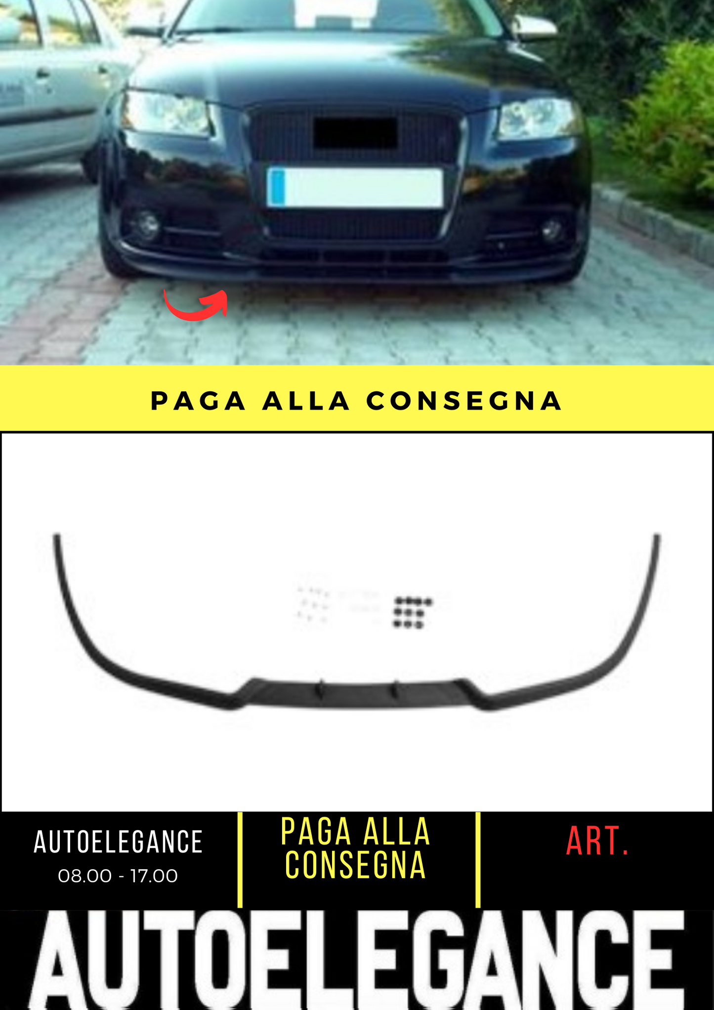 💕FRONT SPLITTER SUITABLE FOR AUDI A3 8P💕