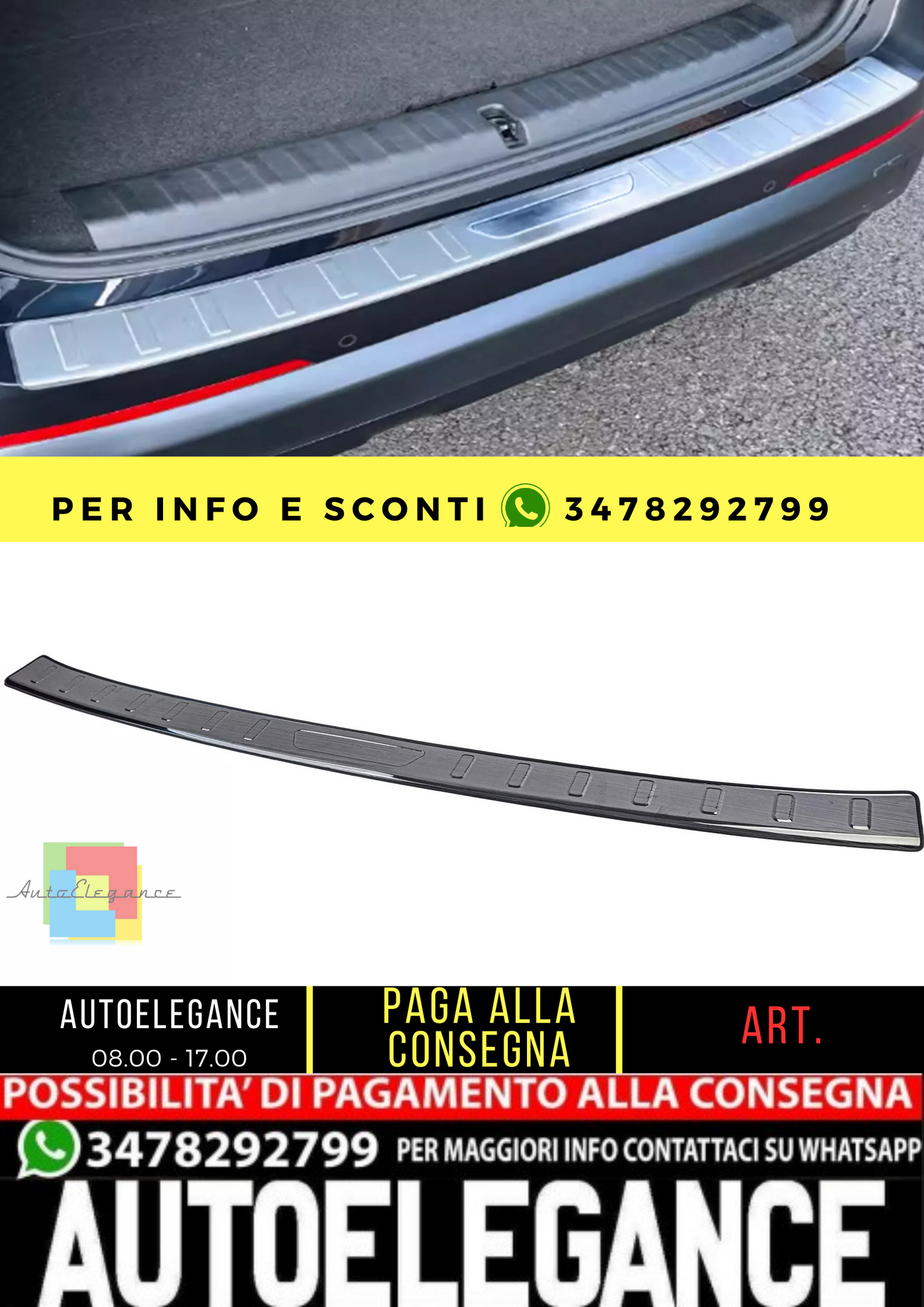 🔥 Paraurti protettivo nero per soglia di carico in acciaio inox perBMW X1 U11🔥