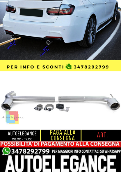🔥 Conversione duplex terminale di scarico BMW F30 F31 316 318 320 F32 F33 F36🔥