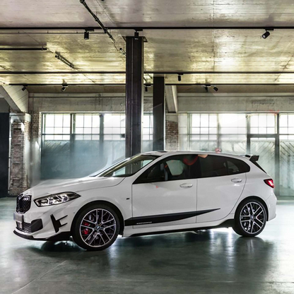 MINIGONNE LATERALI TIPO M PACK NERO LUCIDO ADATTO PER BMW SERIE 1 F40 2019-2022