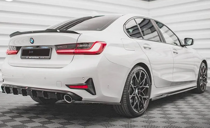 💕DIFFUSORE POSTERIORE ADATTO PER BMW SERIE 3 G20 2019+ LOOK NERO LUCIDO💕