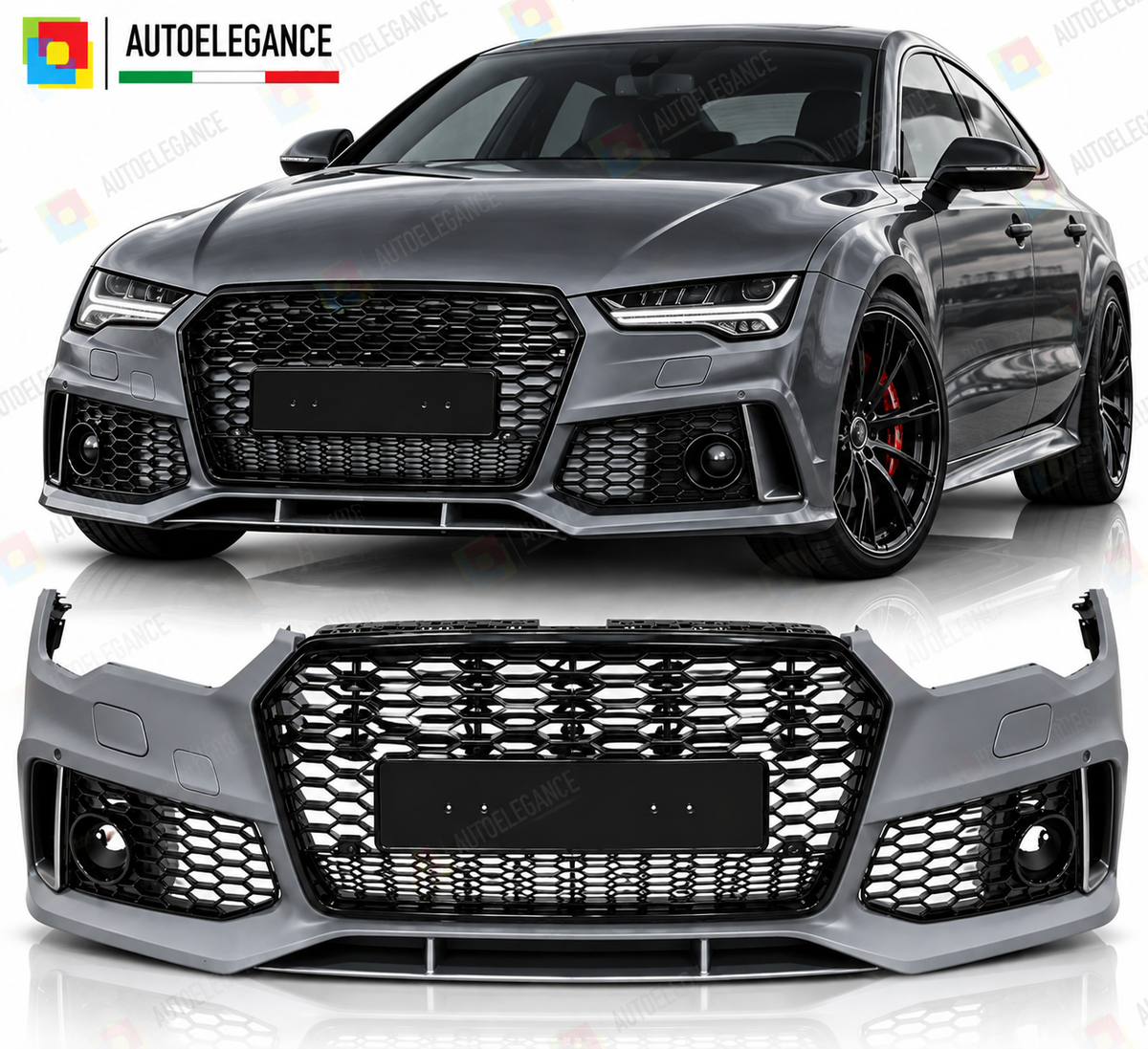 PARAURTI ANTERIORE CSL compatibile con AUDI A7 C7 14-18 LOOK RS