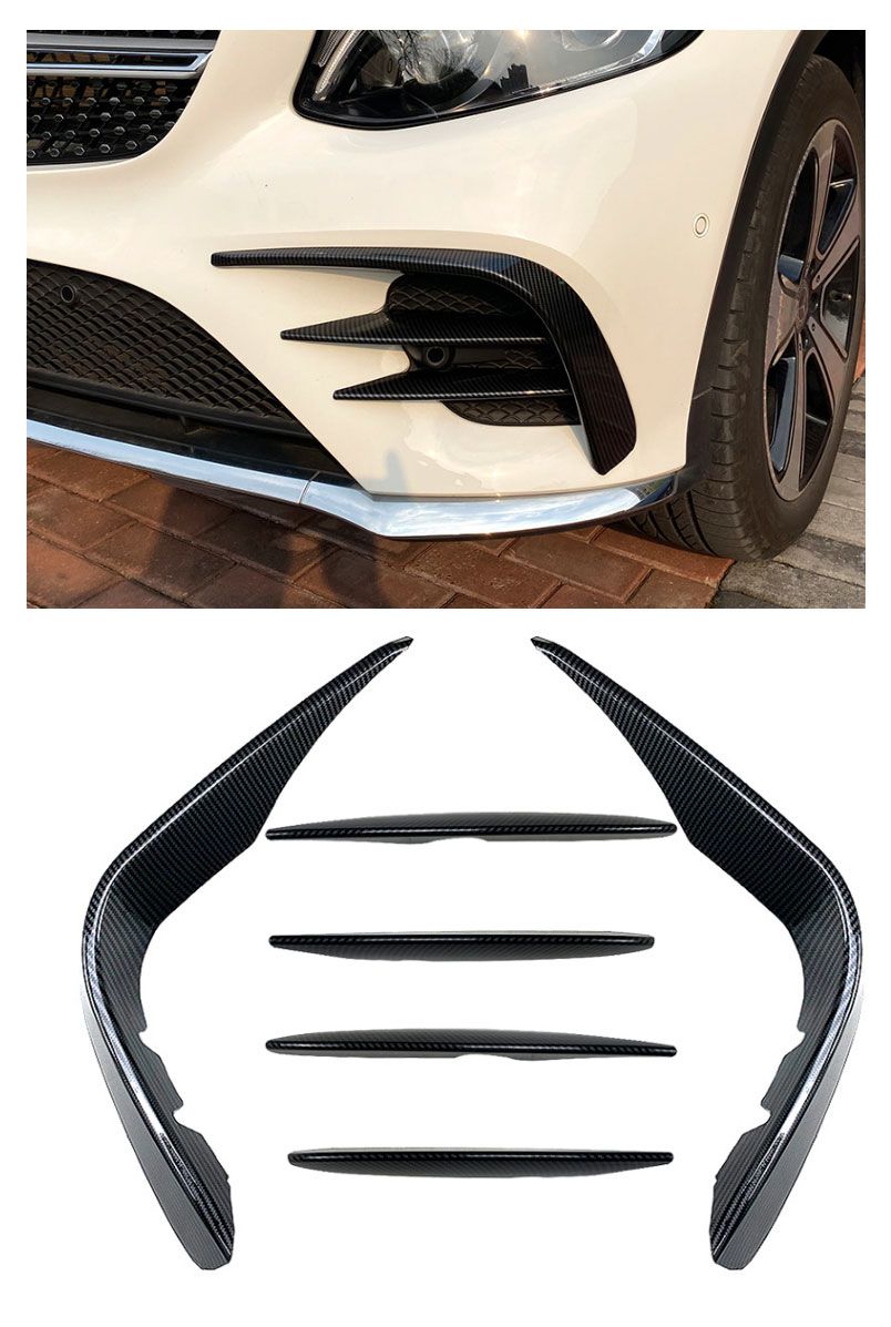 6516⭐AERO FLAPS ANTERIORI+PINNE ADATTO PER MERCEDES X253 C253 GLC AMG FLIFT⭐
