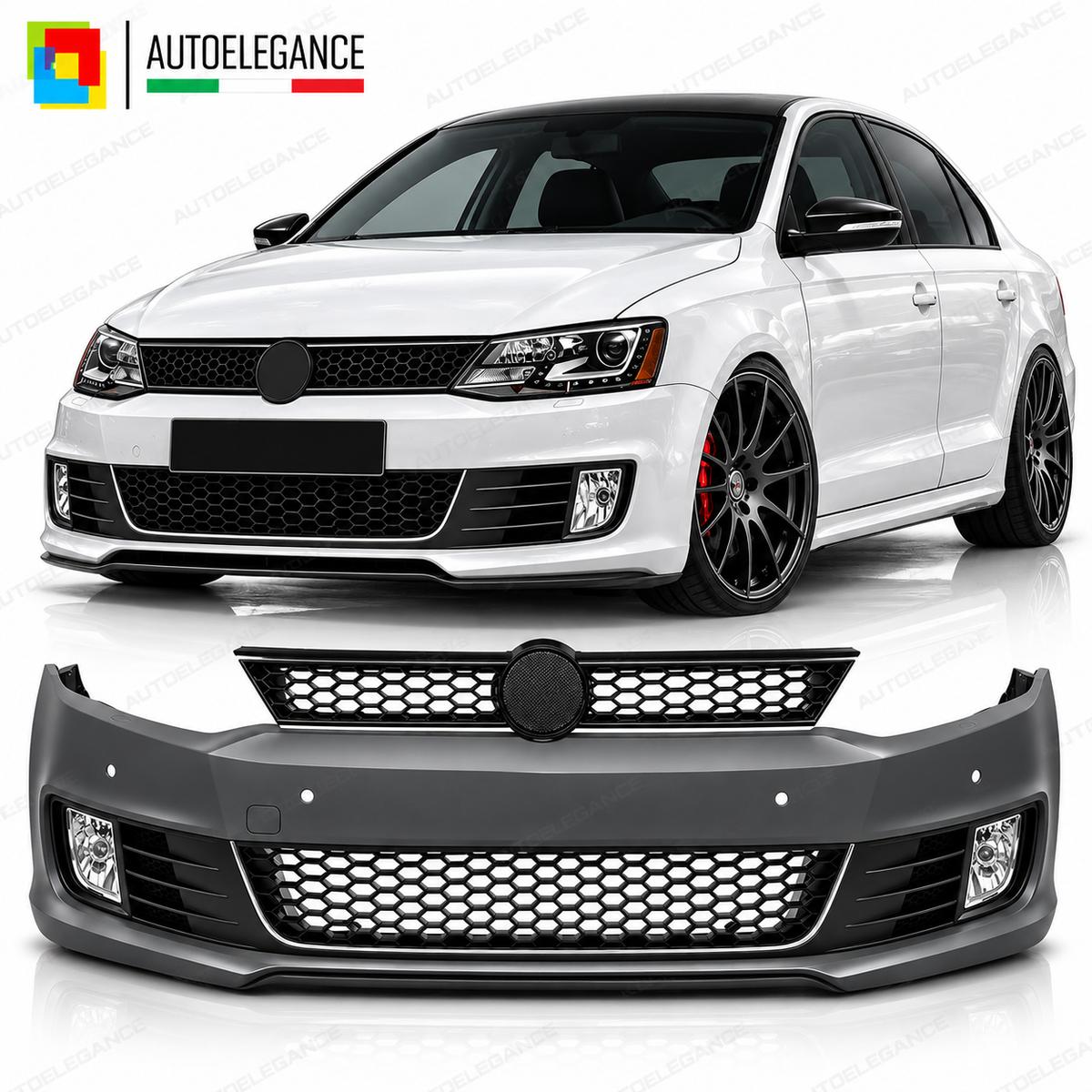 PARAURTI ANTERIORE SPORT PDC adatto per VW JETTA VI 11-14