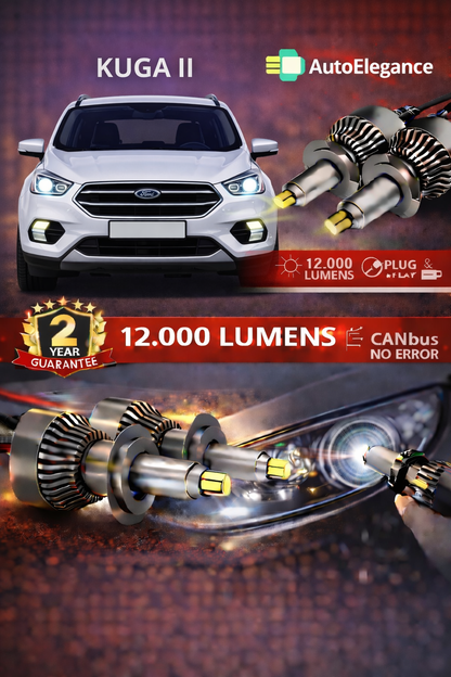 KIT LED FORD Kuga II  ANABAGLIANTI H7 CANBUS Bianco 6500K 360 gradi