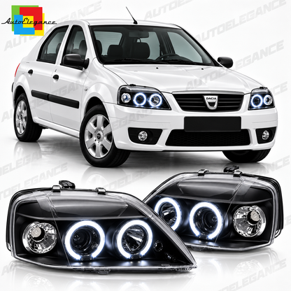 ART.11139 FARI ANTERIORI ADATTO PER DACIA LOGAN 04-08 NERO