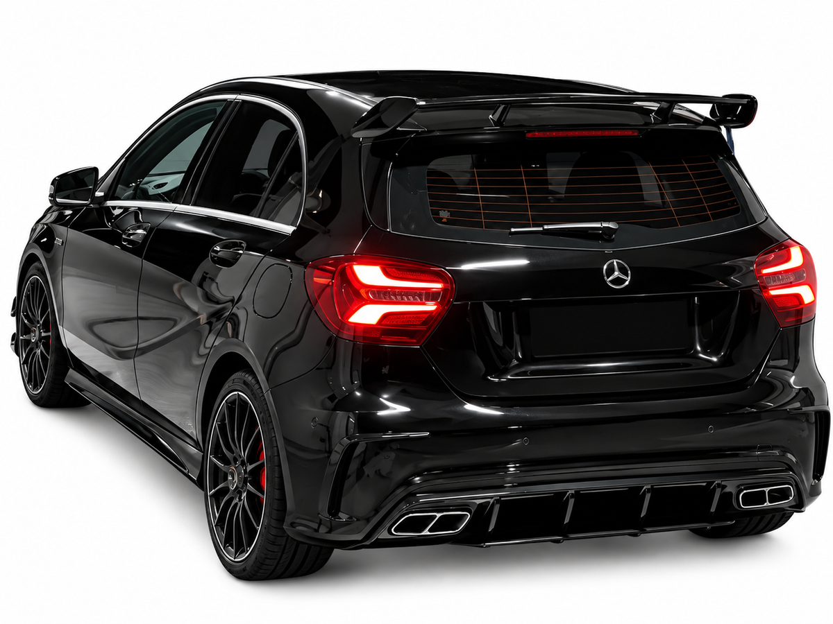 👉ART.0200 Diffusore Post.+Terminali Adatto per Mercedes Classe A W176 LookA45👈