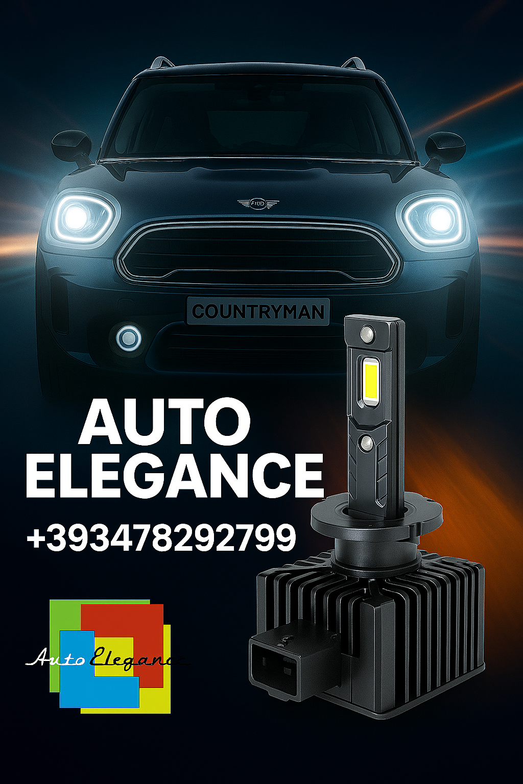 💕COPPIA LAMPADE D1S LED DA XENON A LED PER MINI COUNTRYMAN R60 6000K CANBUS💕
