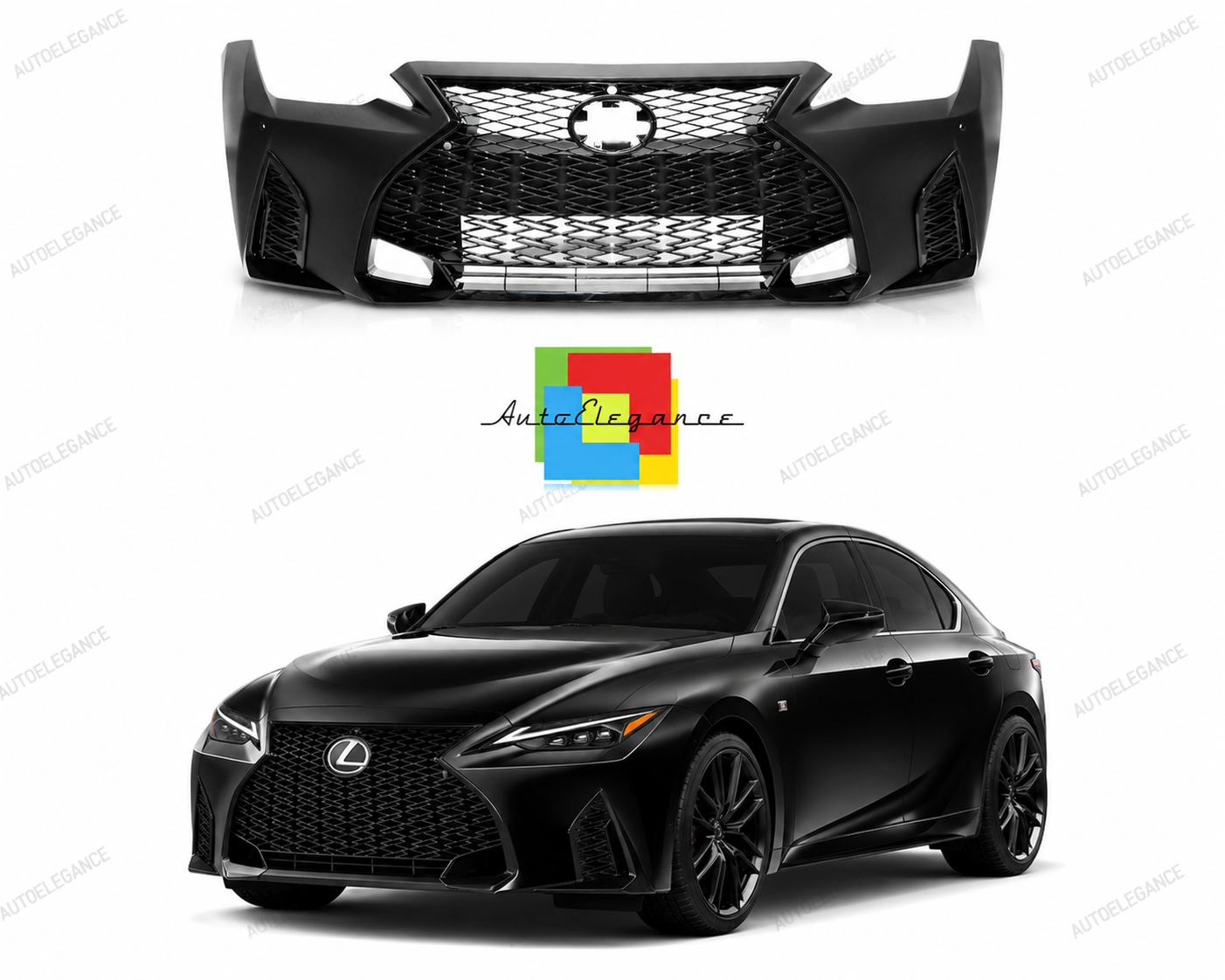 💫ART.10416 PARAURTI ANTERIORE F SPORT PDC PER LEXUS IS IV 2020-💫