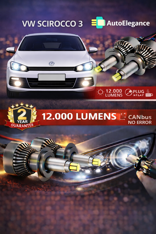 KIT LED VW SCIROCCO 3 ANABAGLIANTI H7 CANBUS Bianco 6500K 360 gradi.