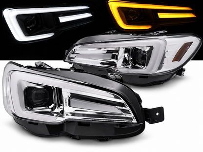 💕 Fari Anteriori Adatti per Subaru WRX 14-22 LED DRL Cromati 💕