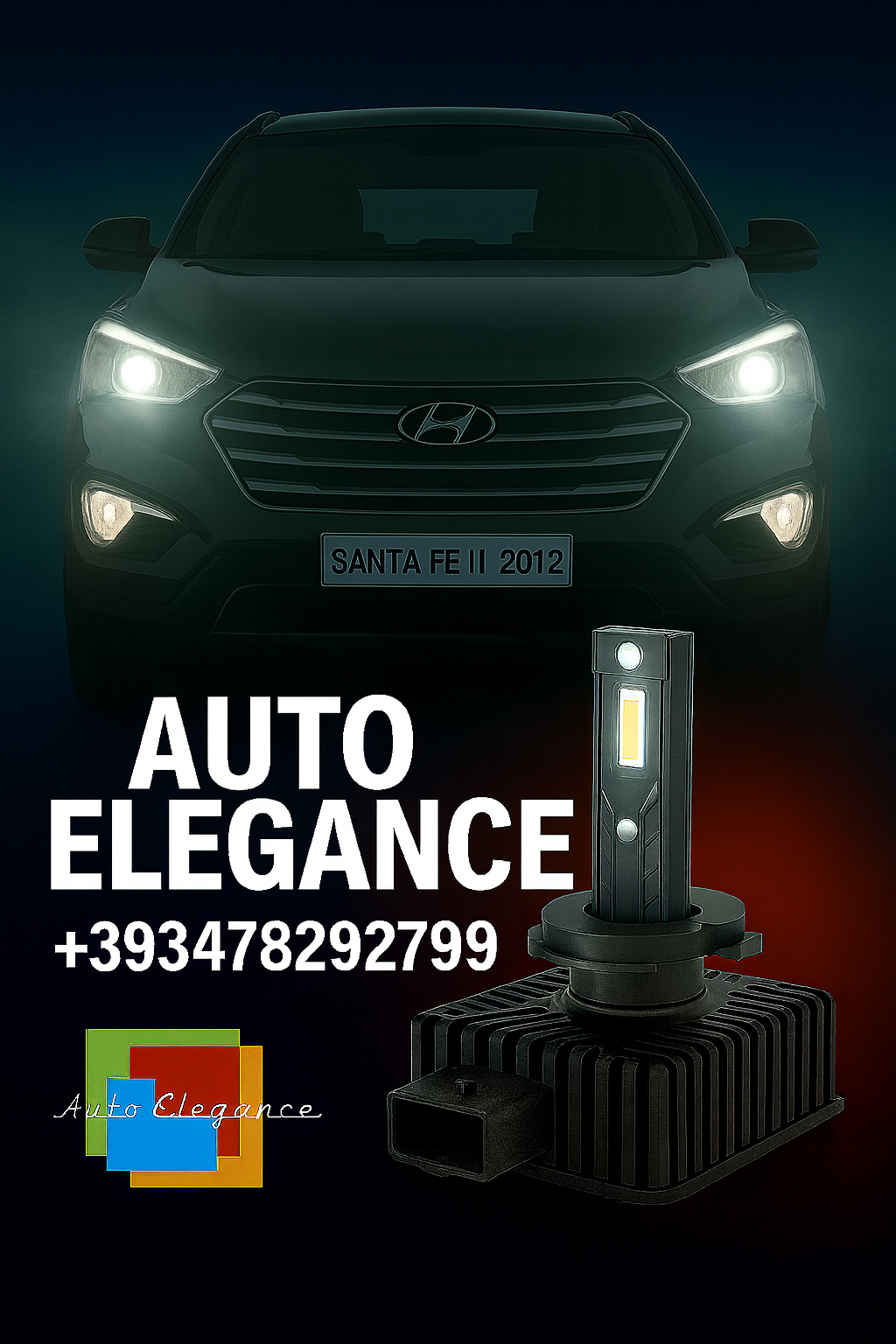 💕COPPIA LAMPADE D1S LED DA XENON A LED PER HYUNDAI SANTA FE II💕