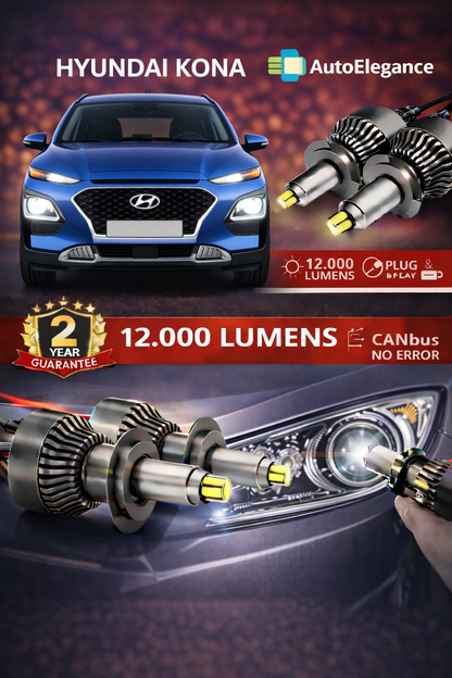 KIT LED per Hyundai KONA ANABAGLIANTI H7 CANBUS Bianco 6500K 360 gradi
