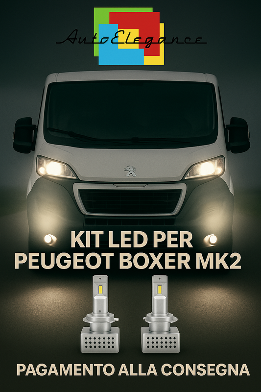 🔥Kit LED H7 6000K Bianchi per Anabbaglianti Peugeot Boxer MK2🔥