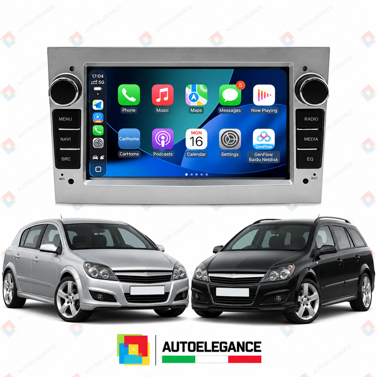 RADIO GPS ANDROID 13 GRIGIO CHIAROADATTO PER OPEL ASTRA H