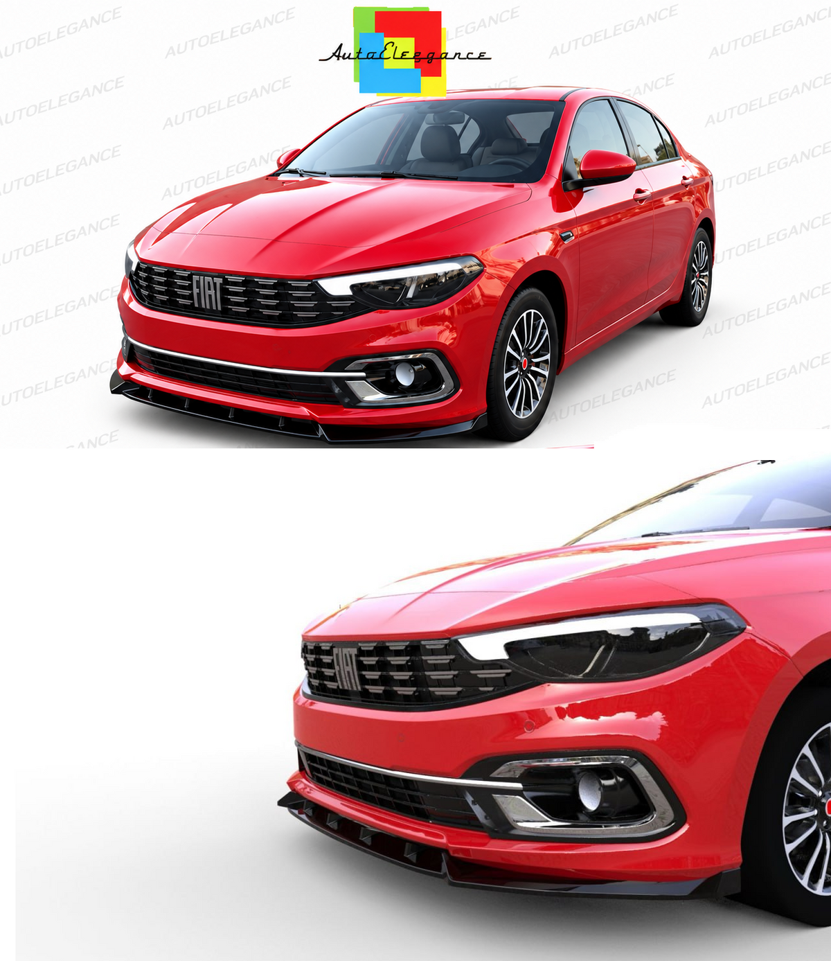 ART.10929 SPLITTER  ADATTO  PER FIAT EGEA 2020+ NERO  LUCIDO