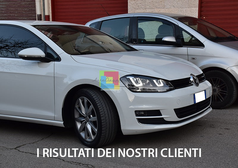 Fari 3D LED DRL adatti per VW Golf 7 VII (2012-2017) Silver R-Line LED Flowing D
