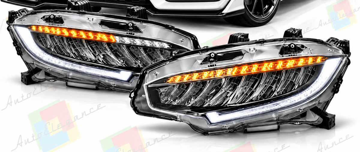 ART.11126 FARI ANTERIORI ADATTO PER HONDA CIVIC X 16-21 LED