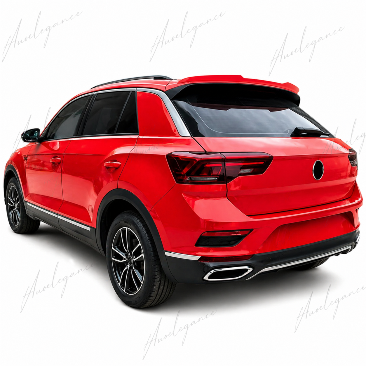 🔥ART.9732 SPOILER POSTERIORE PER TETTO  VW T-ROC IN ABS NERO LUCIDO / 2017+🔥