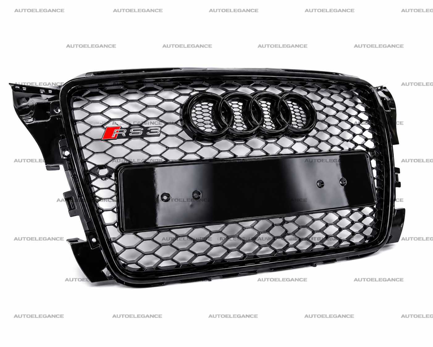 💫ART.1937 GRIGLIA ADATTO PER AUDI  A3 8P 2008-2012 LOOK RS3 NERO LUCIDO💫