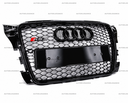 💫ART.1937 GRIGLIA ADATTO PER AUDI  A3 8P 2008-2012 LOOK RS3 NERO LUCIDO💫