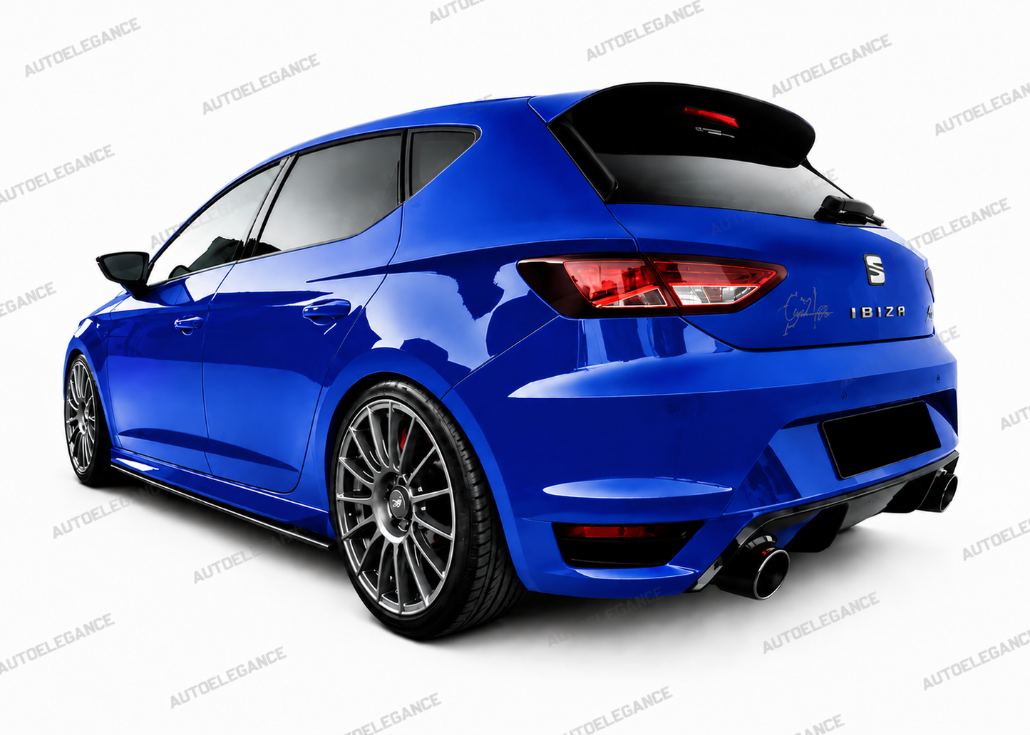 💫ART.9884 SOTTO MINIGONNE NERO LUCIDO PER SEAT LEON 5F 2012+ 💫