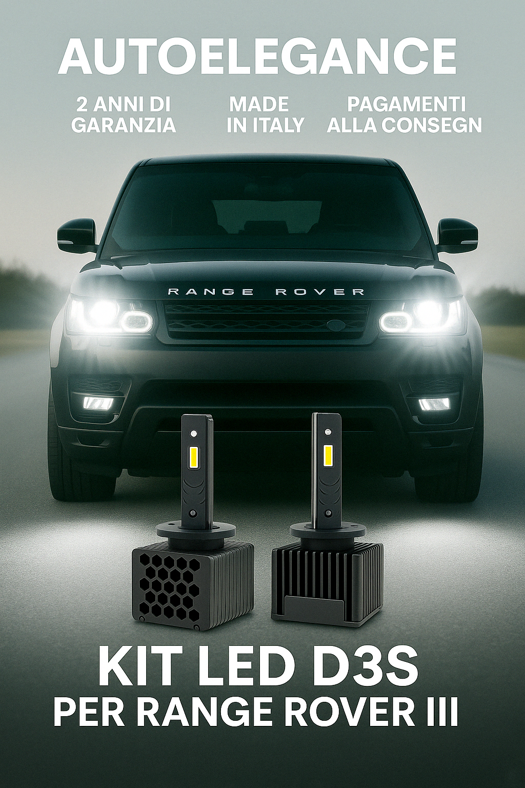 ⭐KIT XENON D3S 6000K ANABBAGLIANTI PER RANGE ROVER III – LUCE BIANCA POTENTE⭐