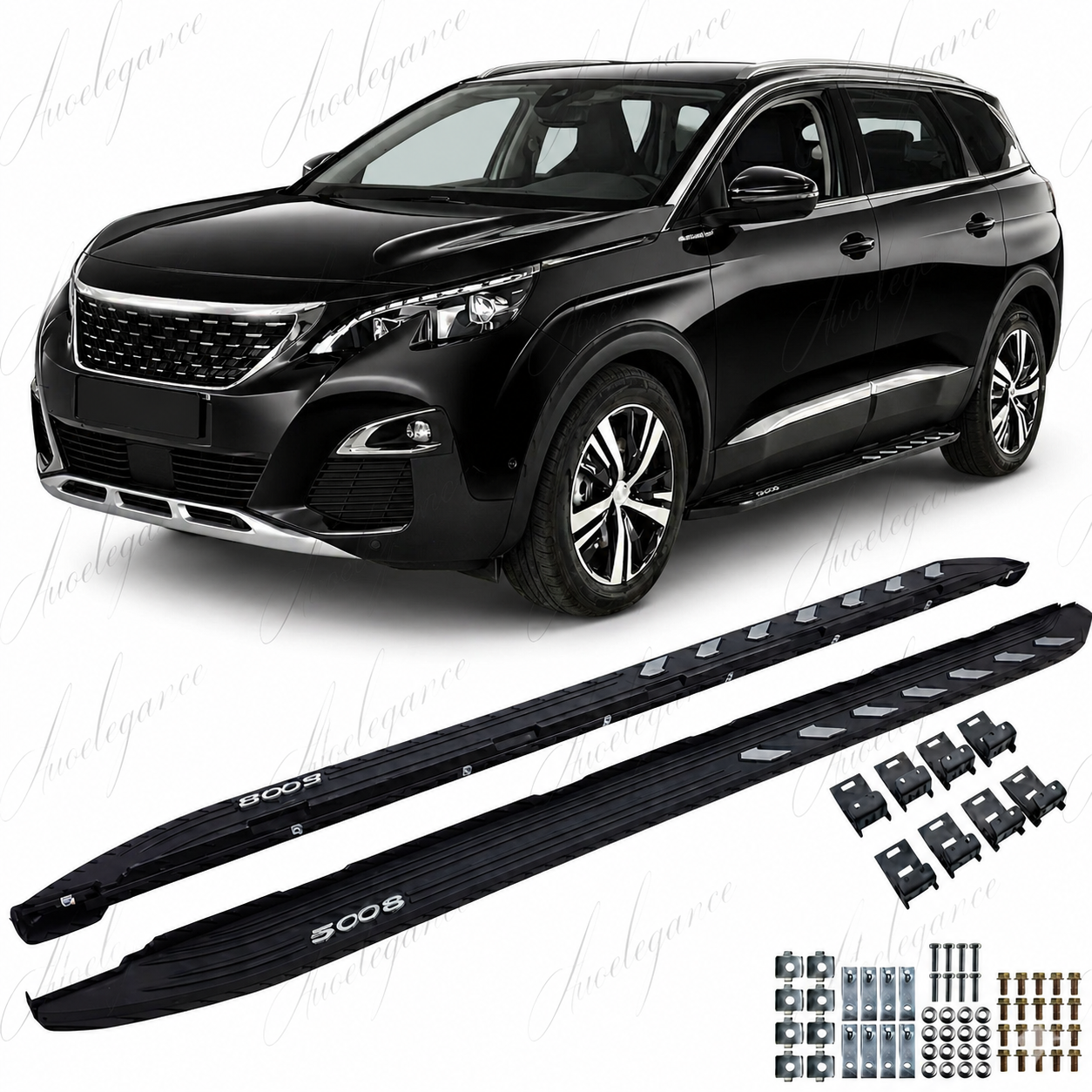🔥ART.9720 PEDANE LATERALI STILE OE NERO ADATTO PER PEUGEOT 5008 2017-2024🔥