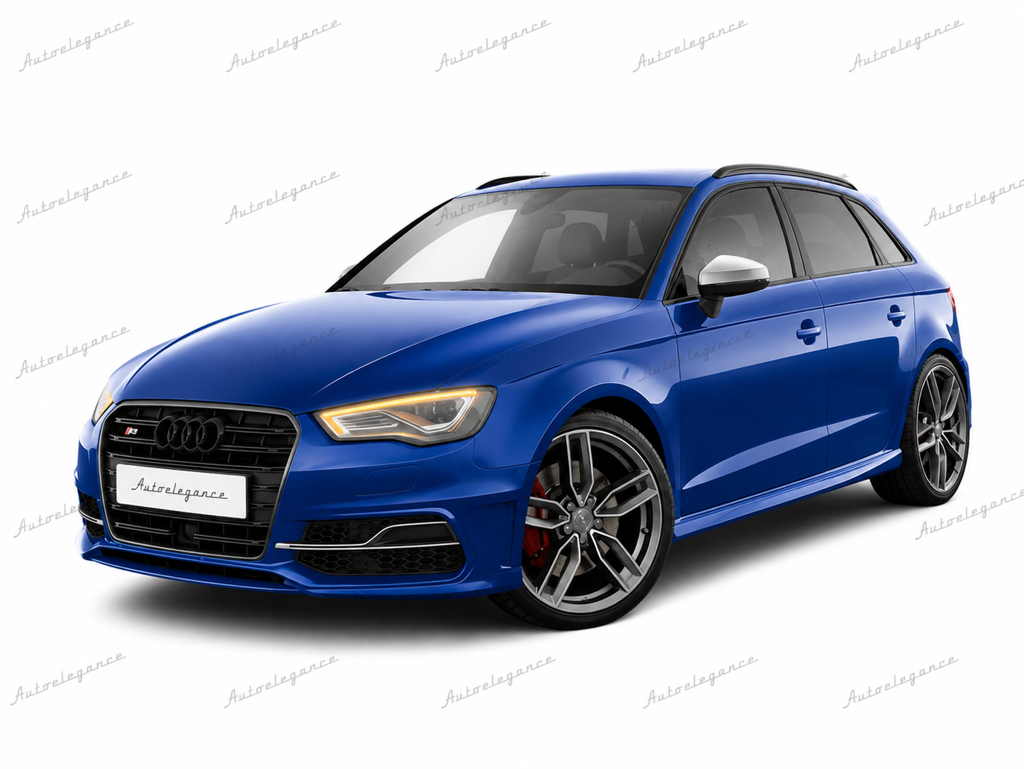 🔥ART.0678 GRIGLIA ADATTO PER AUDI A3 8V 12-16 LOOK S3 TITANIO PROFILI CROMAT🔥