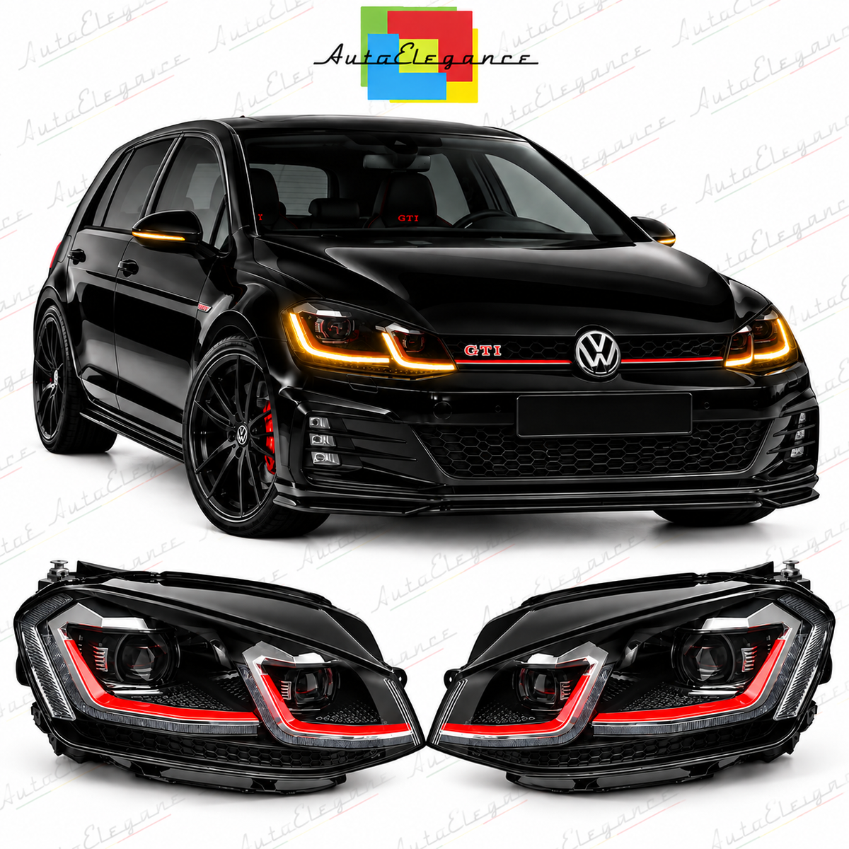 ART.10809 FARI ANTERIORI ADATTO PER  VW GOLF VII 13-17