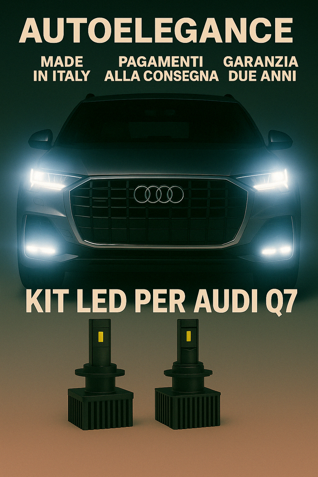 ❤️ KIT LED D5S 6000K BIANCO GHIACCIO ANABBAGLIANTI PER  AUDI Q7 ❤️