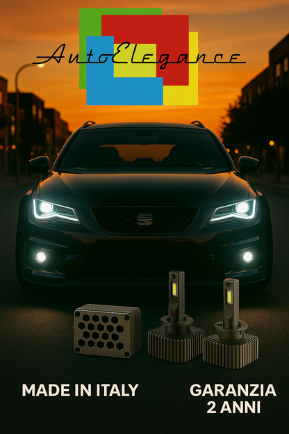 ❤️ KIT LED D1S 6000K BIANCO GHIACCIO ANABBAGLIANTI PER  SEAT EXEO ❤️