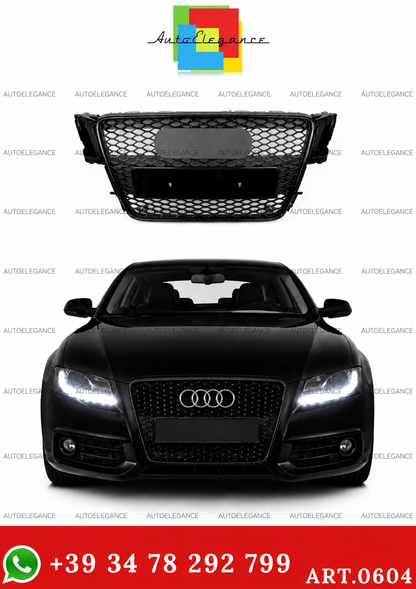 💫ART.0604 GRIGLIA ANTERIORE PER AUDI A5 2007–2011 LOOK RS5 NERO💫