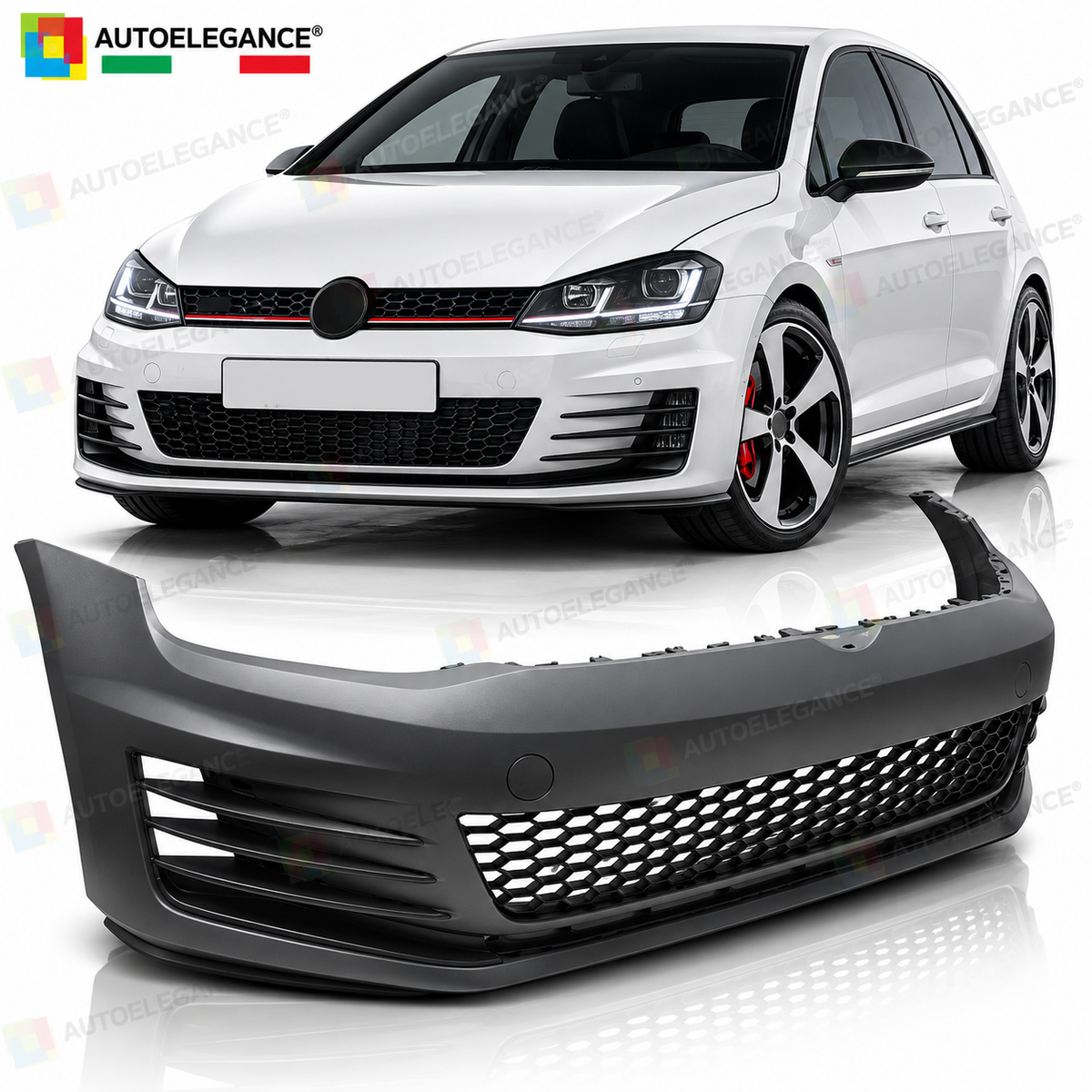 PARAURTI ANTERIORE SPORT ADATTO PER VW GOLF VII 13-17 LOOK GTI