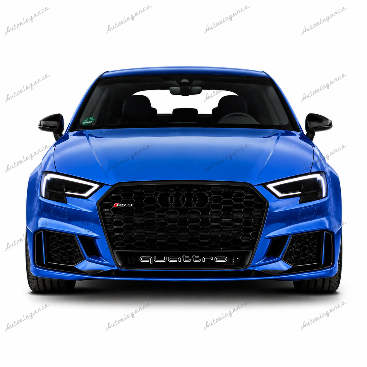 🔥ART.1939 GRIGLIA PER AUDI A3 8V 2016-2020 LOOK RS3 QUATTRO NERO LUCIDO🔥
