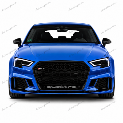 🔥ART.1939 GRIGLIA PER AUDI A3 8V 2016-2020 LOOK RS3 QUATTRO NERO LUCIDO🔥