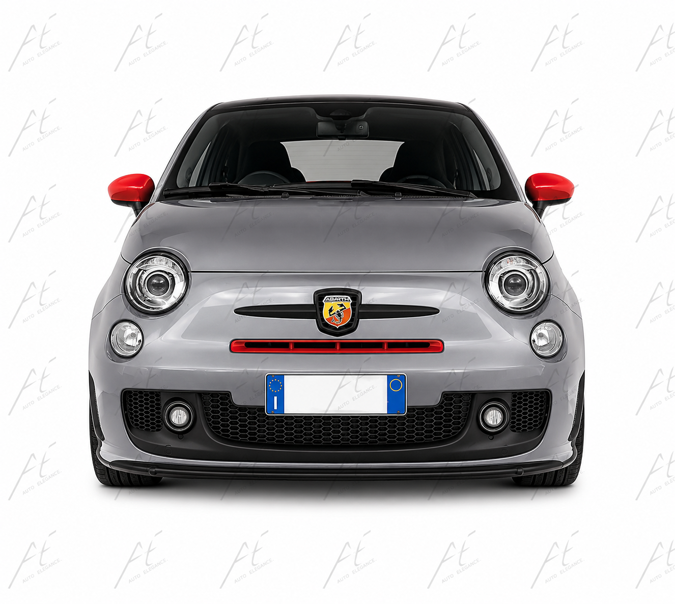 💕ART.0342 FARI ANTERIORI FIAT 500 2007-2015 LENTICOLARI NERI💕