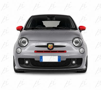 💕ART.0342 FARI ANTERIORI FIAT 500 2007-2015 LENTICOLARI NERI💕