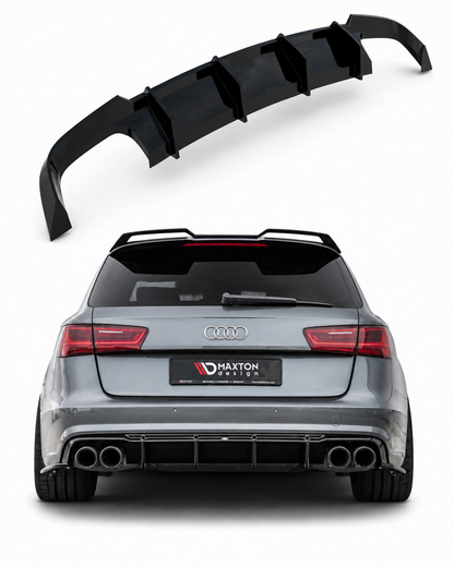 💕Diffusori adatto  per  Audi S6 A6 S-Line C7 Facelift nero  lucido 💕