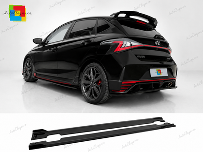 👉Minigonne Laterali Prolunghe Hyundai i20 N N-Line MK3 20- Nero Lucido ABS👈